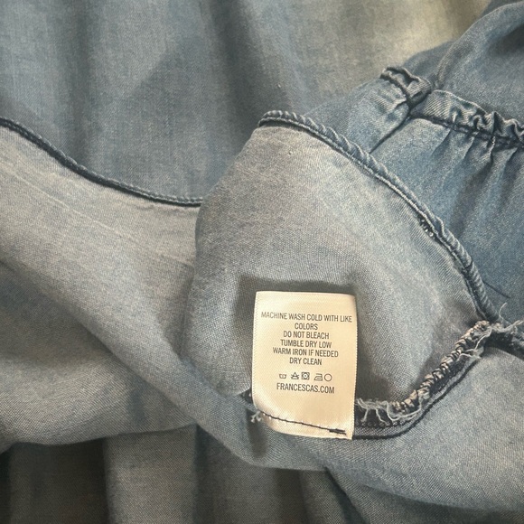 Blue Rain Size Large Denim Long Sleeve Top - Picture 9 of 11